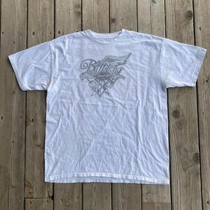 Billabong Vintage Y2k White Graphic Surf Tee